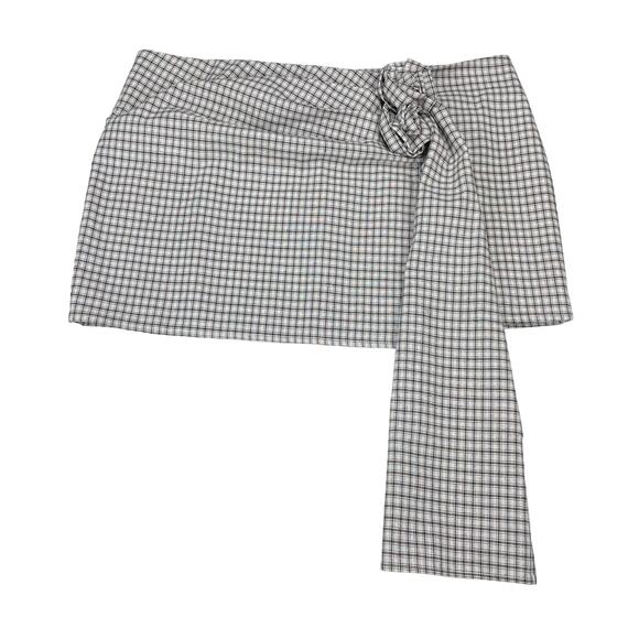 NWT LIONESS Hills Vintage Blue Linen Blend Mini Skirt Sz XL Vintage Blue - Picture 7 of 11